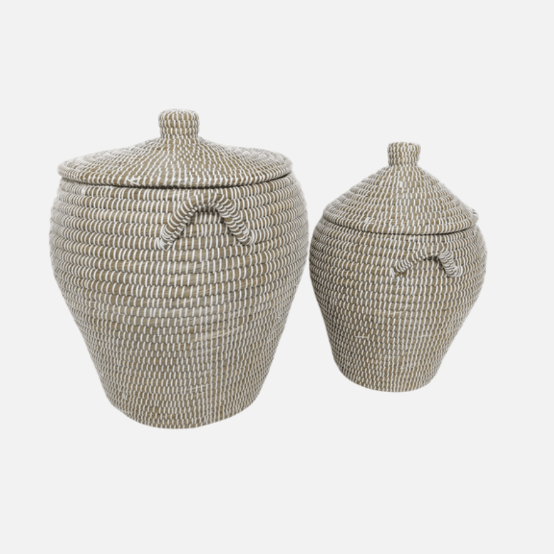 Handcrafted Rectangular Open Weave Storage Basket